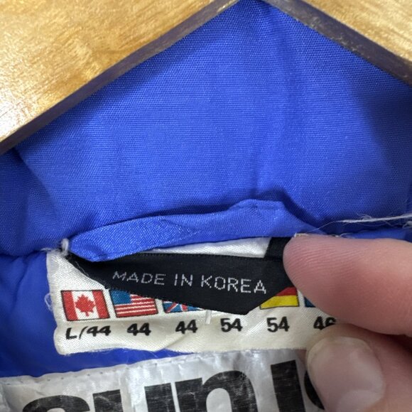 Vintage 80s Sun Ice Supreme II Blue Ski Anorak Pullover Jacket L Retro Canada - Picture 4 of 8